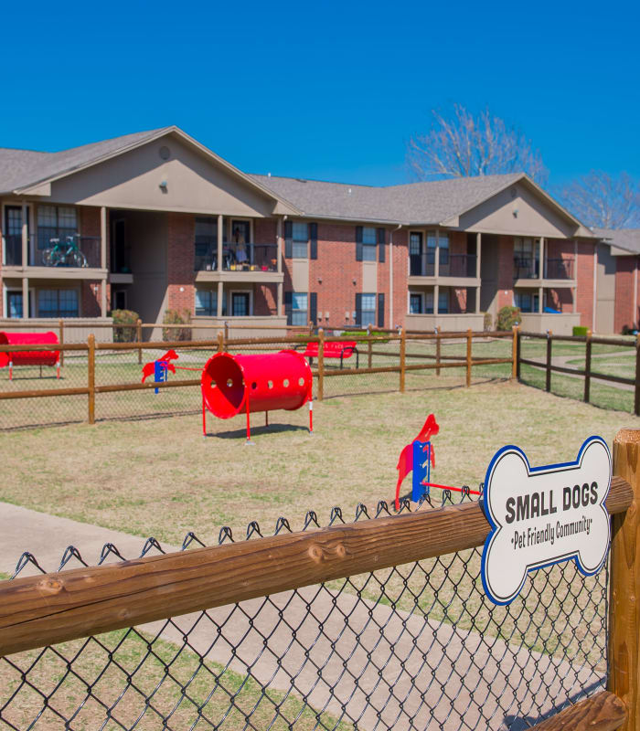 Pet park at Waters Edge in Oklahoma City, Oklahoma