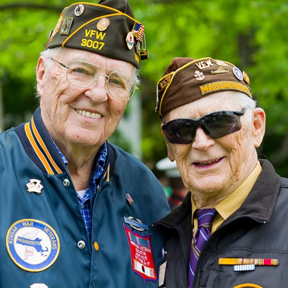 Veteran residents at Fox Hollow Independent and Assisted Living in Bend, Oregon