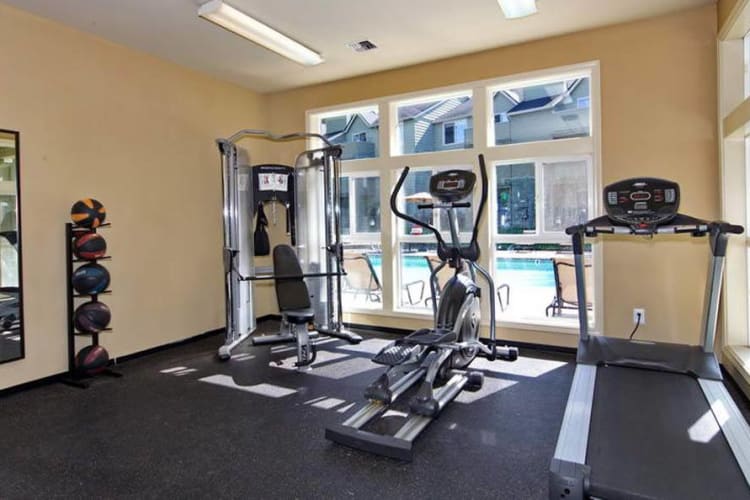 Fitness center at Preserve at Sunnyside Apartments