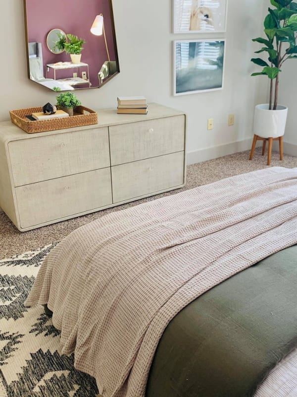 Model bedroom at 927 West Morgan in Raleigh, North Carolina