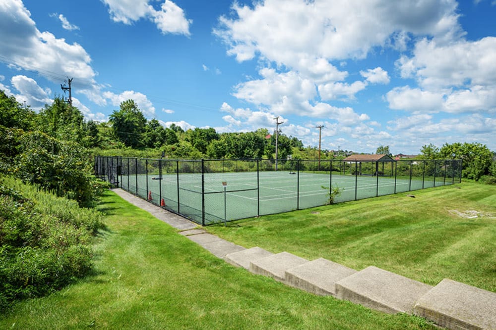 Tennis court at Westpointe Apartments in Pittsburgh, Pennsylvania