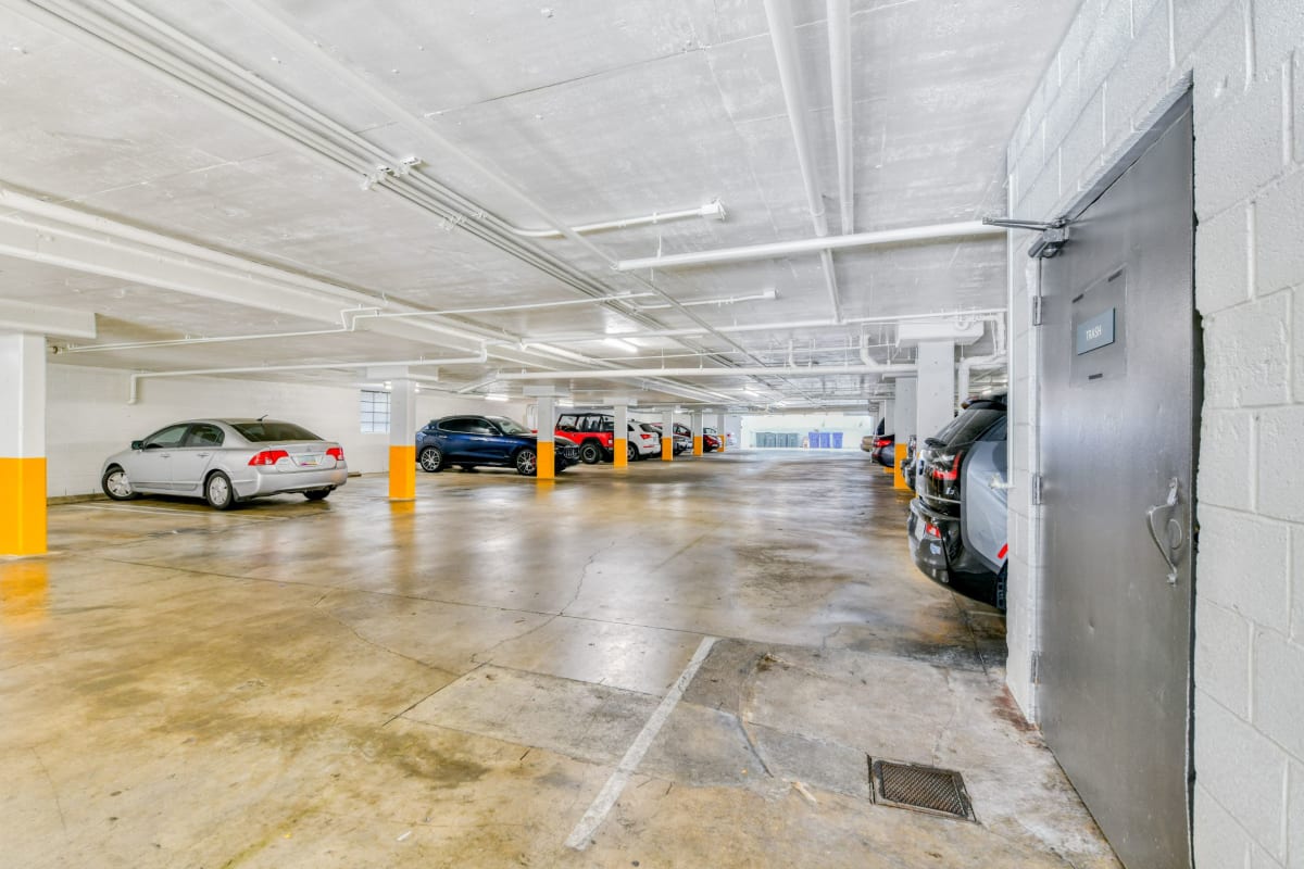 Parking garage at Villa Esther, West Hollywood, California