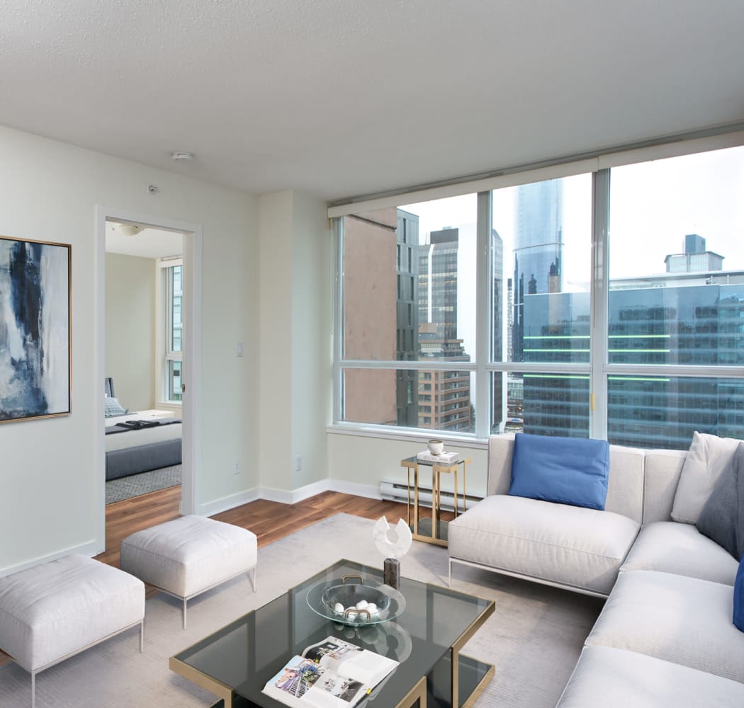 Bright Metropolitan Towers living room