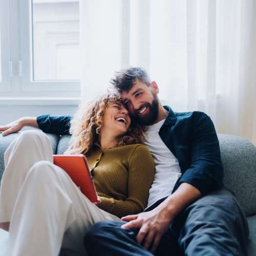 Resident couple in thier new home at Avonlea Westside in Atlanta, Georgia