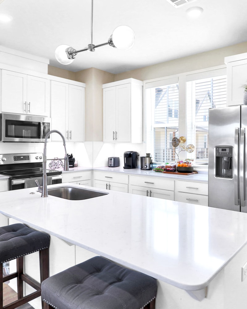 Rendering of kitchen at Canyon View Properties in Santa Cruz, California