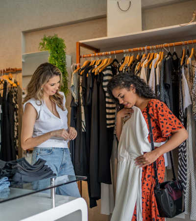 Resident shopping at a store near Central Park in Park Forest, Illinois