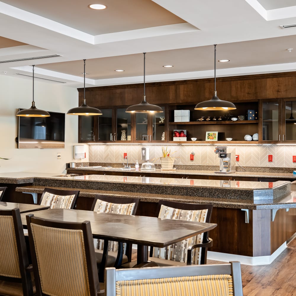 Dining room at Anthology of Overland Park in Overland Park, Kansas