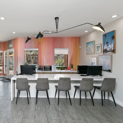 Inside the leasing office at Ardella on 67th in Glendale, Arizona