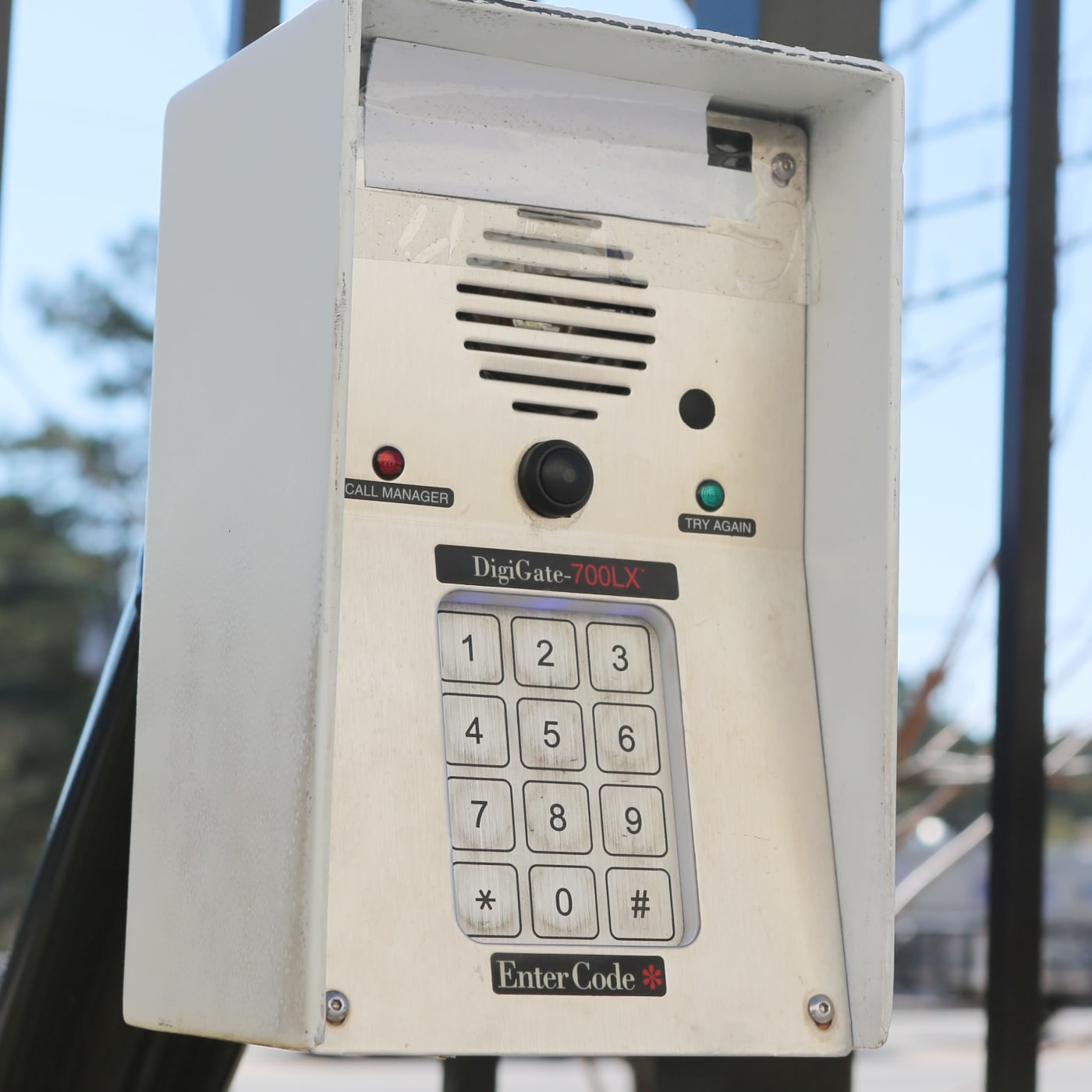 Keypad entrance to StoreSmart Self-Storage in Spring Lake, North Carolina