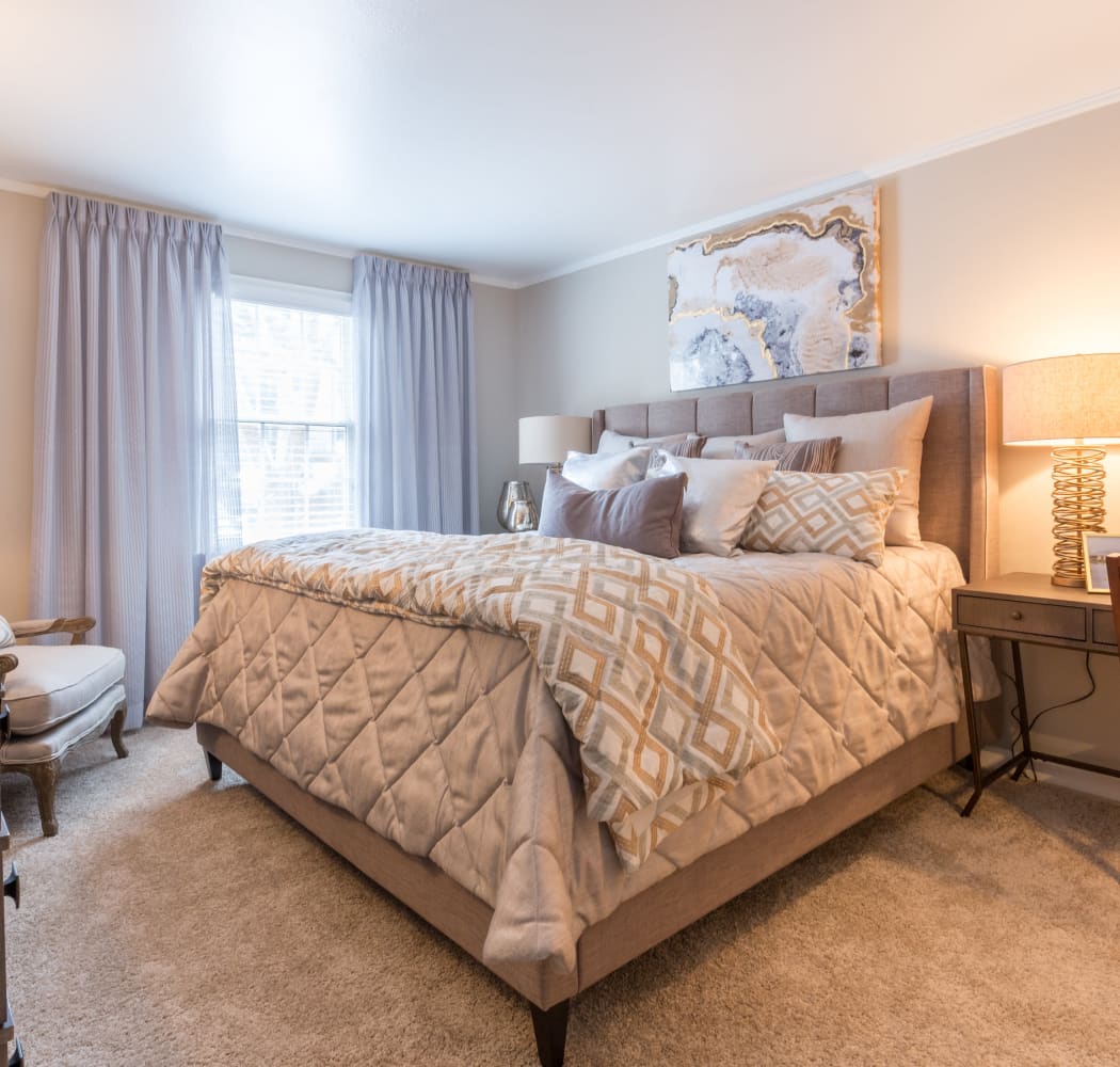Well-lit bedroom at The Ashford Apartment Homes in Brookhaven, Georgia
