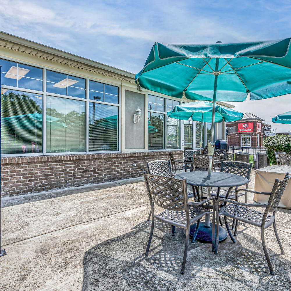 Clubhouse patio at 5700 Madison, Indianapolis, Indiana