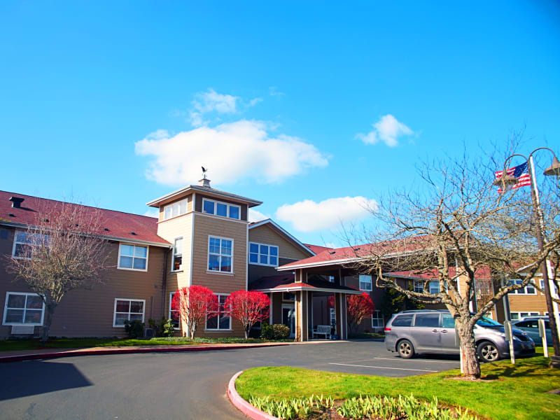 The main building at Heron Pointe Senior Living in Monmouth, Oregon. 