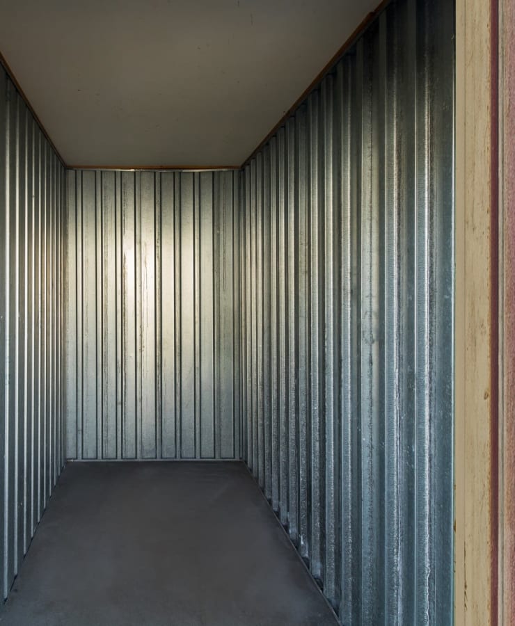 Inside a self storage unit at StorQuest Economy Self Storage in Dayton, Ohio