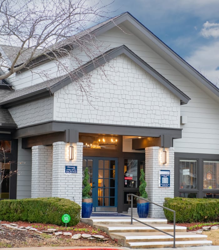 Front entrance to The Courtyards in Tulsa, Oklahoma