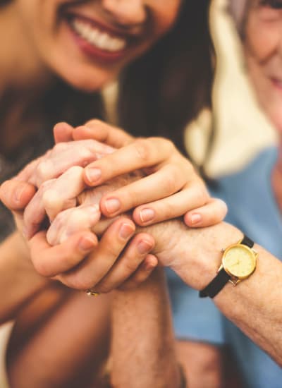 Women holding hands at The Retreat at Fishersville in Stuarts Draft, Virginia