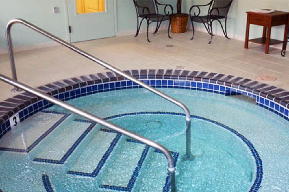 Relaxing spa area at Majestic Rim Retirement Living in Payson, Arizona.