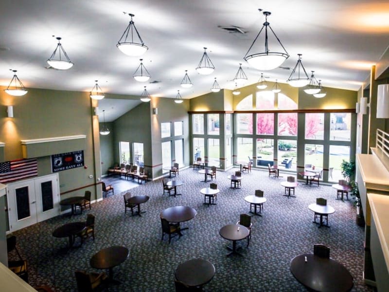 Dining room of Evergreen Senior Living in Eugene, Oregon. 