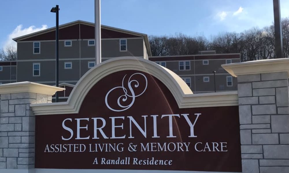 Signage outside of Serenity in East Peoria, Illinois