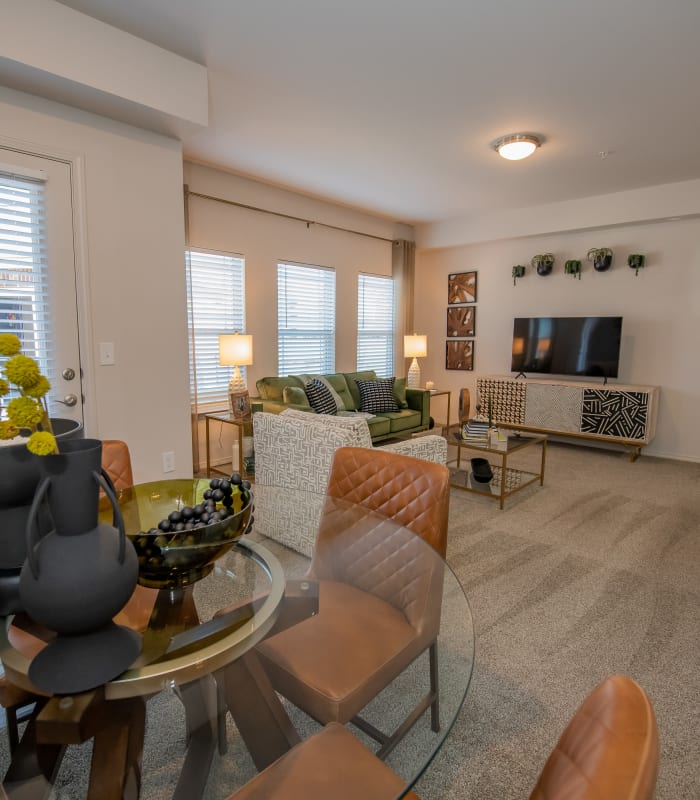 Dining area and living room at Adirondack in Independence, Missouri