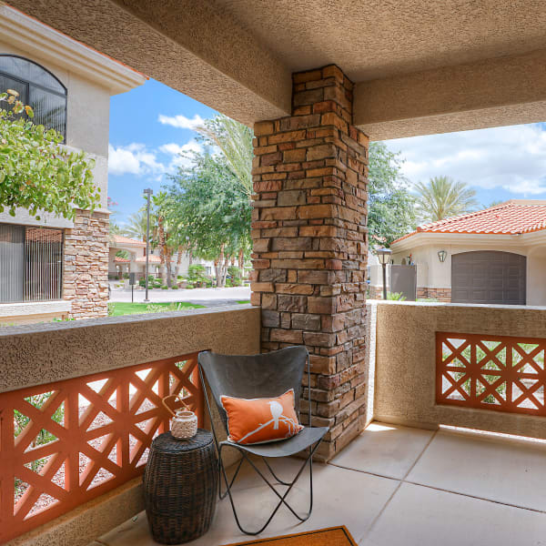 Personal patio with a view at San Palacio in Chandler, Arizona