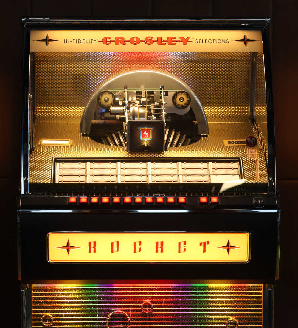 Jukebox at a bar near The Novus Apartments in Durham, North Carolina