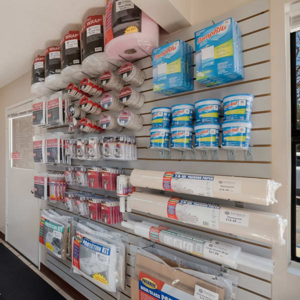 Packing supplies available in the leasing office at StorQuest Self Storage in Camarillo, California