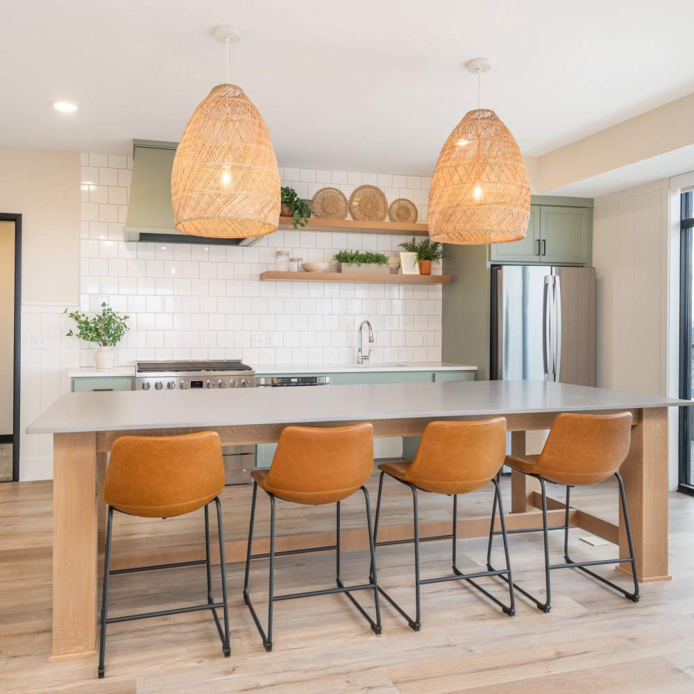 Breakfast bar at The Uptown Apartments in Waconia, Minnesota