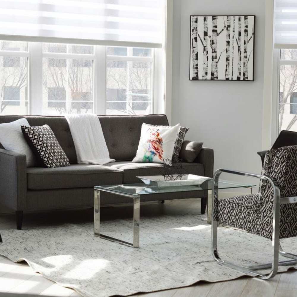 Living room with premium features at Kittridge in Reseda,California