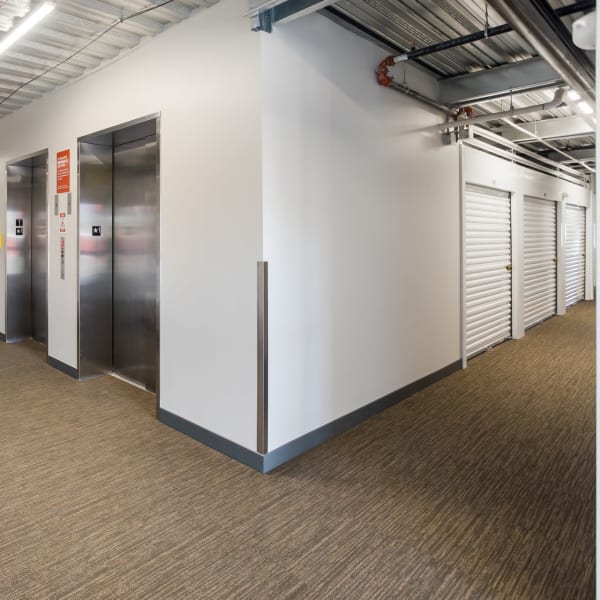 Elevators and climate controlled indoor storage units at StorQuest Self Storage in Castle Rock, Colorado