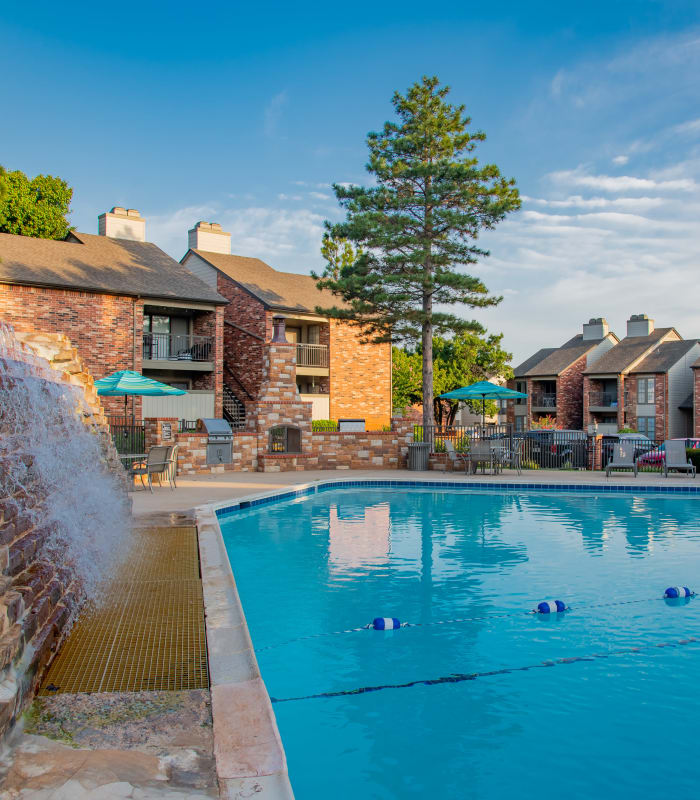 Pool at The Warrington Apartments in Oklahoma City, Oklahoma