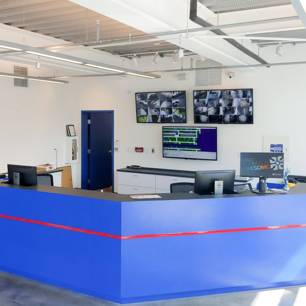 Interior of the leasing office at StorQuest Self Storage in North Miami Beach, Florida