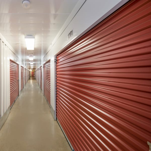 Indoor storage units at StorQuest Self Storage in Thornwood, New York