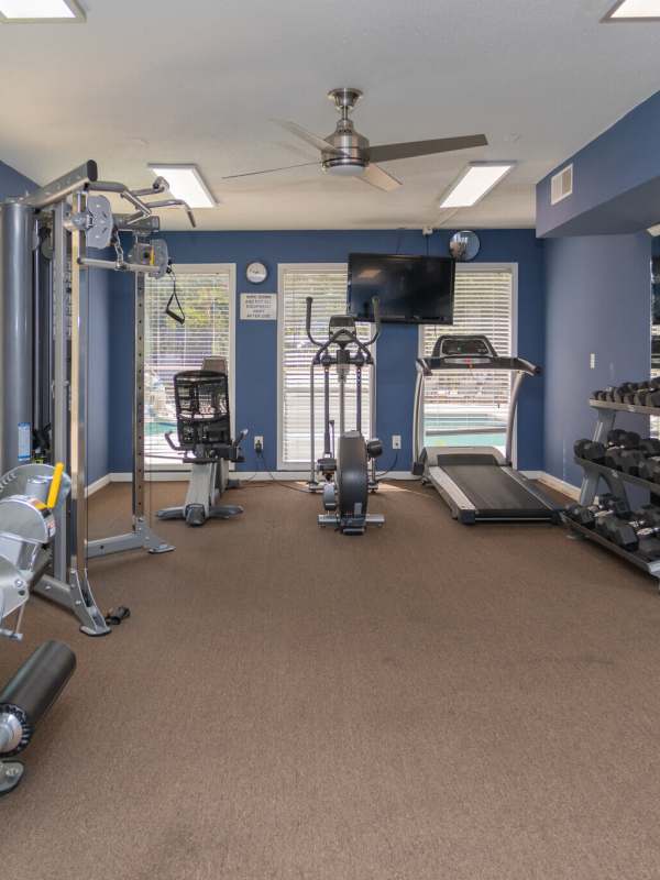 Fitness center at The Willow in Greensboro, North Carolina