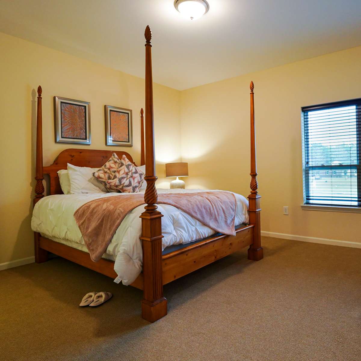 Cozy bedroom at The Harmony Collection at Columbia in Columbia, South Carolina