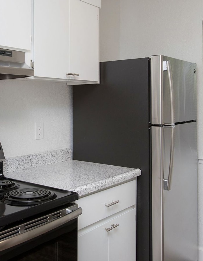 Modern kitchen appliances at San Leandro Racquet Club in San Leandro, California