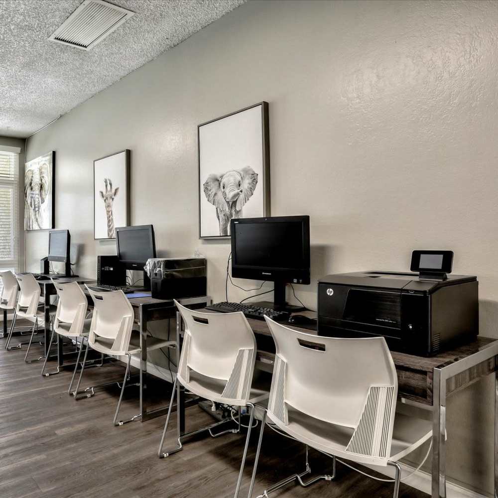 Community computer center at Santa Teresa Apartments in San Jose, California