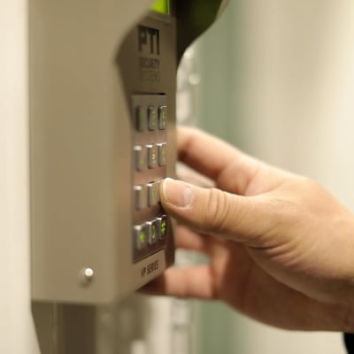 Keypad for electronic gate access to Towne Storage -  State Street in Salt Lake City, Utah