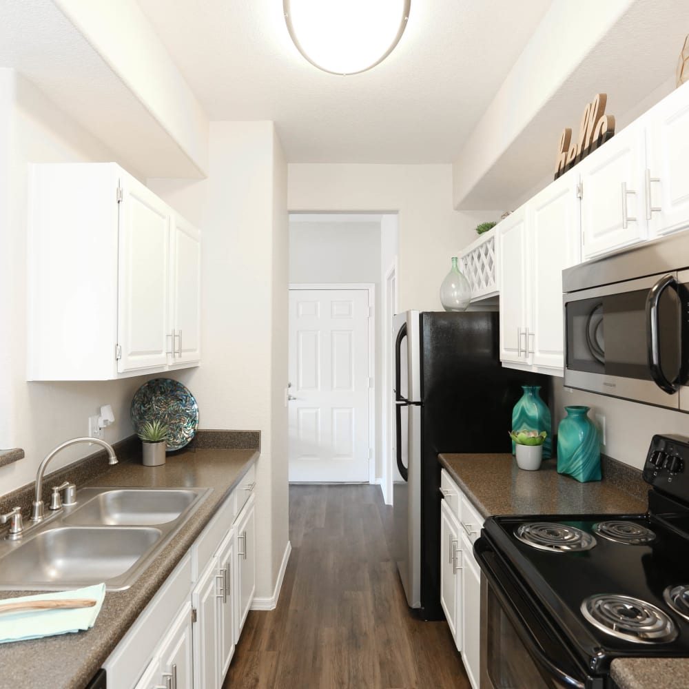 Stainless steel appliances in the kitchen at Tresa at Arrowhead Apartments in Glendale, Arizona