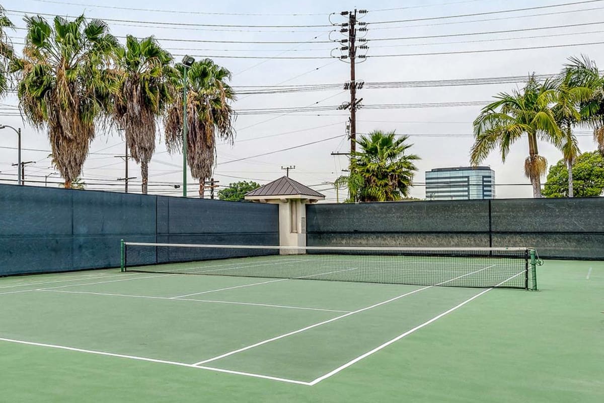 A tennis court at Westside Terrace, Los Angeles, California