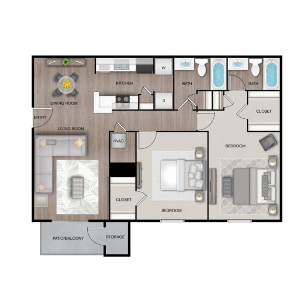 Willow floor plan brochure at The Emory in Pensacola, Florida