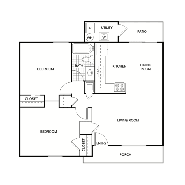 Villa floor plan brochure at The Cottages at Twin Lakes in Pensacola, Florida