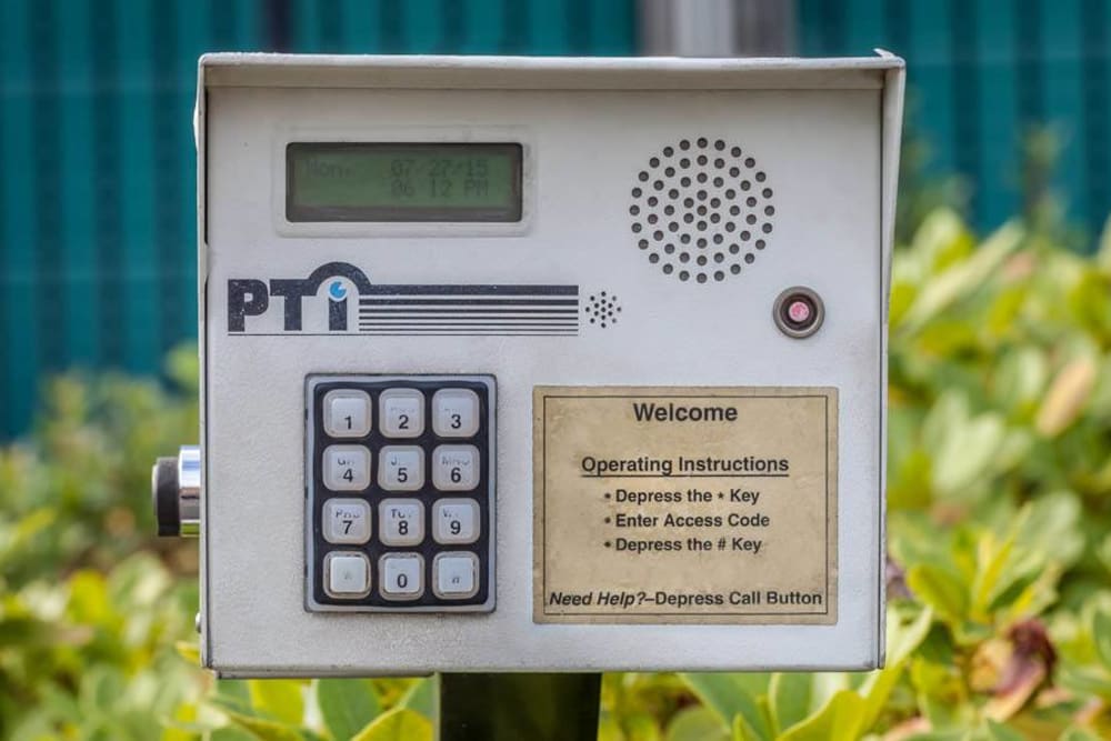Keypad at Storage One on Sunset in Renton, Washington.