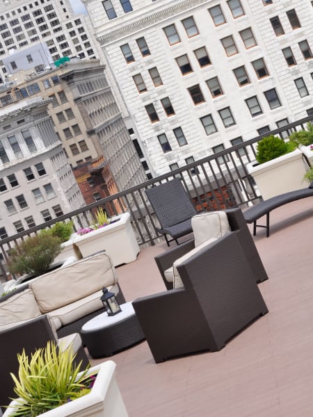 The Reserve at 4th and Race rooftop area