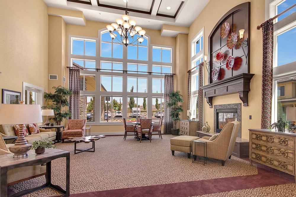 Beautiful living room at our senior living community
