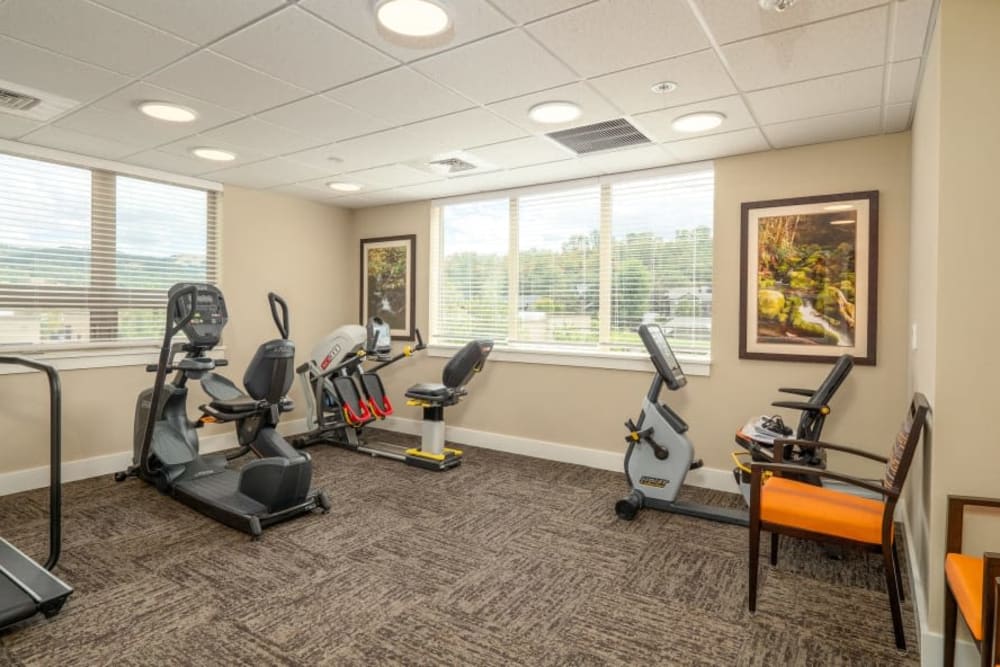 The gym at The Landing a Senior Living Community in Roseburg, Oregon. 