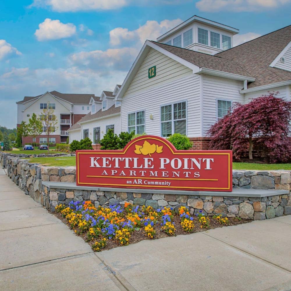 Property sign at Kettle Point Apartments, East Providence, Rhode Island