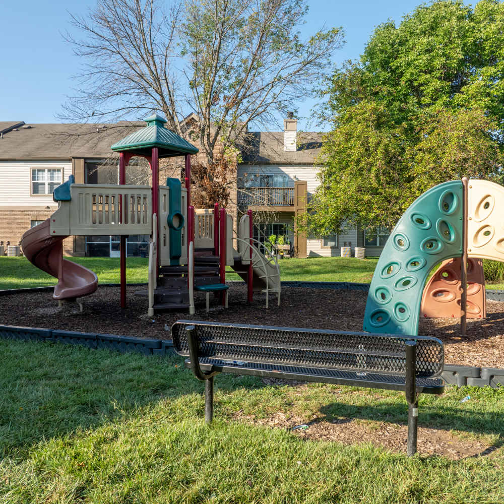 Community play area at Prairie Point Luxury Apartments in O'Fallon. MO