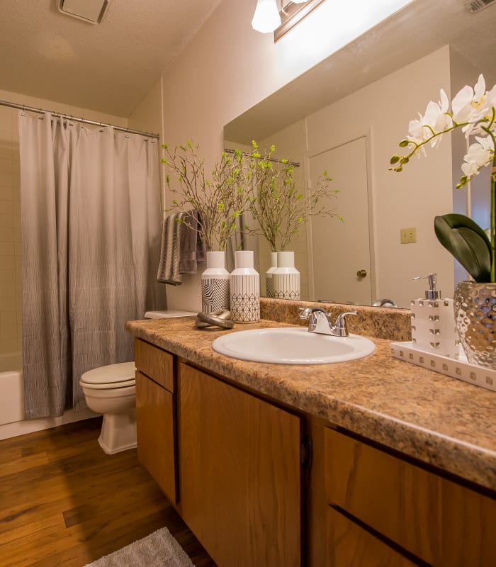 Bathroom at Windsail Apartments in Tulsa, Oklahoma