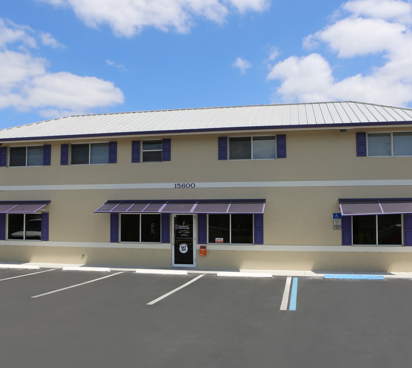 Entrance to the office at StoreSmart Self-Storage in Naples, Florida
