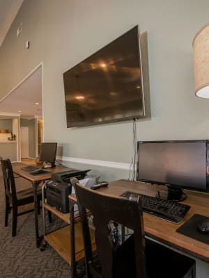 Computer area at Newport Apartments in Amarillo, Texas